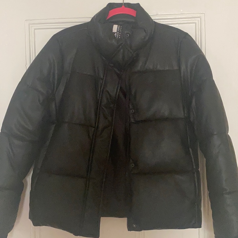 New leather puffer jacket